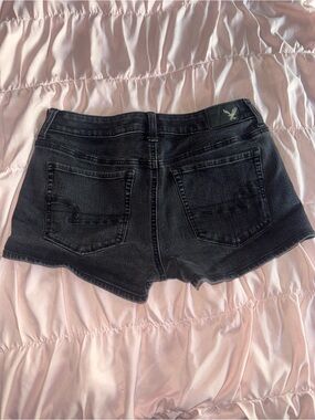 American Eagle Outfitters Black Denim Women's super stretch hi rise shortie